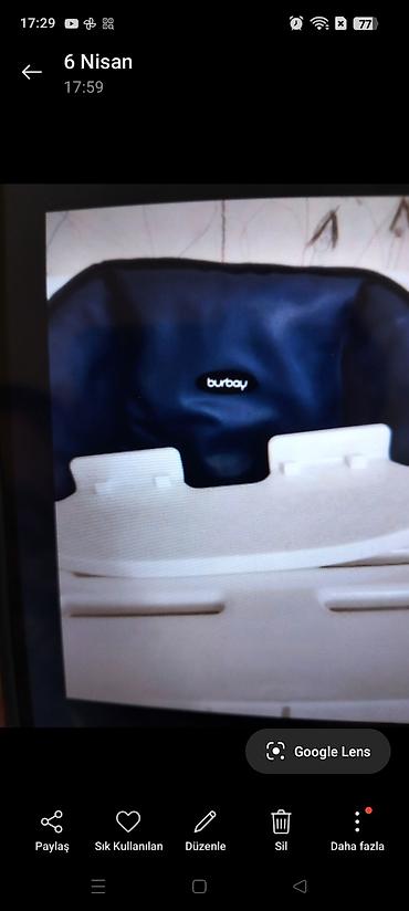 Uşaq dünyası: Burbay uşaq yemək stulu - Marka/model: Burbay - Rəng: tünd mavi — 2