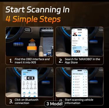 Diaqnostik avtomobil skanerləri: KONNWEI MAXOBD – Bluetooth 5.2 OBDII diaqnostika adapteri - iOS və — 4