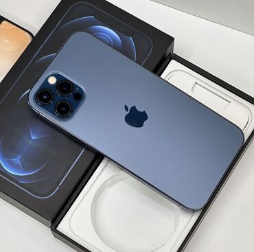 телефон айфон обмен: IPhone 12 Pro, Б/у, 128 ГБ, Pacific Blue, Защитное стекло, Чехол, Коробка, 79 %