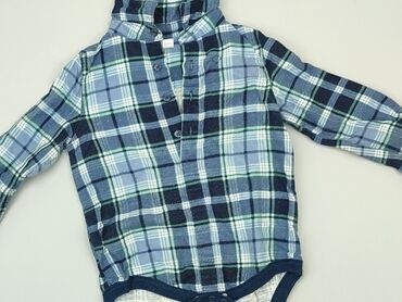 koszule z lampasami: Shirt 1.5-2 years, condition - Very good, pattern - Cell, color - Blue