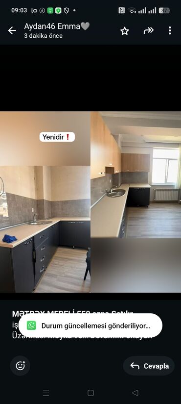 Rəflər: *MƏTBƏX MEBELİ 550 aznə Satılır* işlənməyib Yenidir və hazır sökülüb