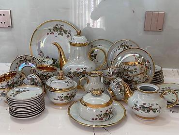 Çay dəsti, rəng - Ağ, Farfor