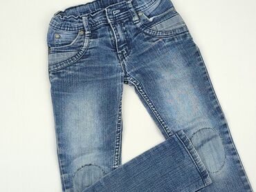 czarne jeansy z przetarciami: Jeans, 7 years, 116/122, condition - Fair