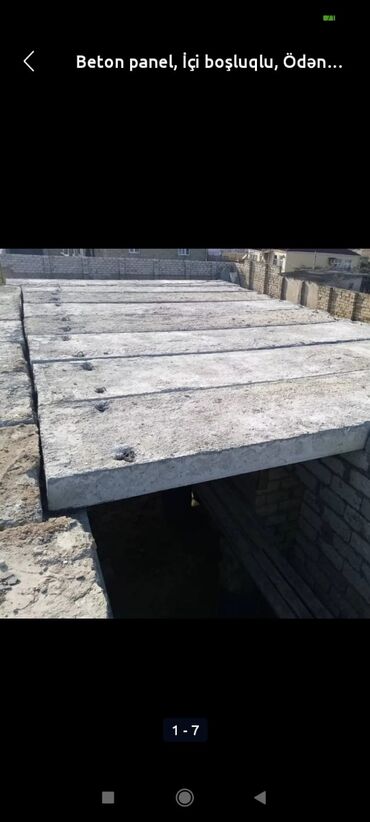 beton pilte: Beton panel, İçi boşluqlu, Pulsuz çatdırılma, Kredit yoxdur