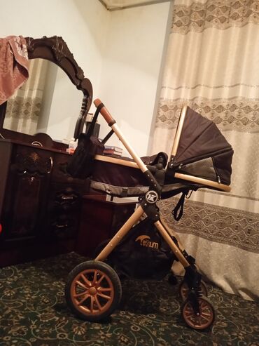 запчасти от коляски: Коляска, цвет - Коричневый, Б/у