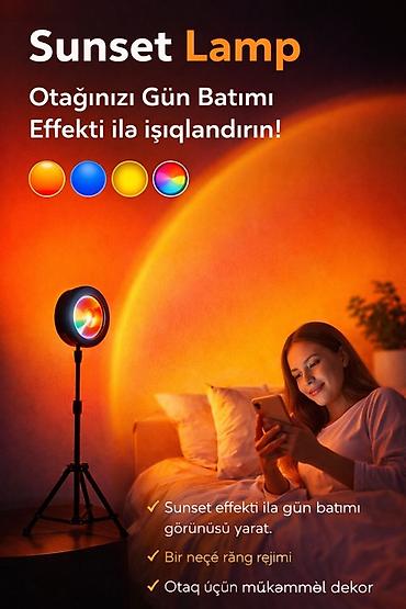 günəş projektoru: Sunset Lamp – otağınızda gün batımı effekti yaradan dekorativ — 1