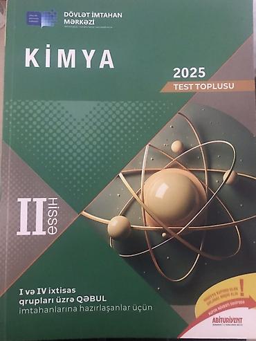 test toplulari pdf: Məhsul: “Kimya – 2025 Test Toplusu”, II hissə Nəşriyyat: Dövlət — 1
