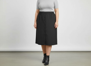 spódnice woskowana czarne: Spódnica damska, rozmiar 3XL