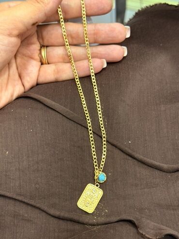 Bijuteriya dəstləri: Qızılı rəngli aksesuarlar seti – paslanmayan poladdan (316L) — 2