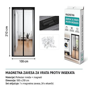 KMT zavesa za vrata crna 3280136 Magnetna zavesa/mreža za vrata u