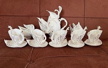 nabor acar: Çay dəsti, rəng - Ağ, Farfor, 6 nəfərlik — 3