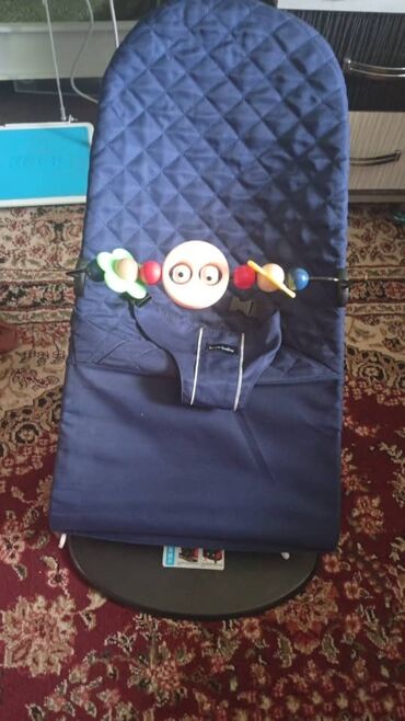 электрический шезлонг детский: Детский шезлонг-качалка BabyBjörn Balance Soft - Цвет: темно‑синий