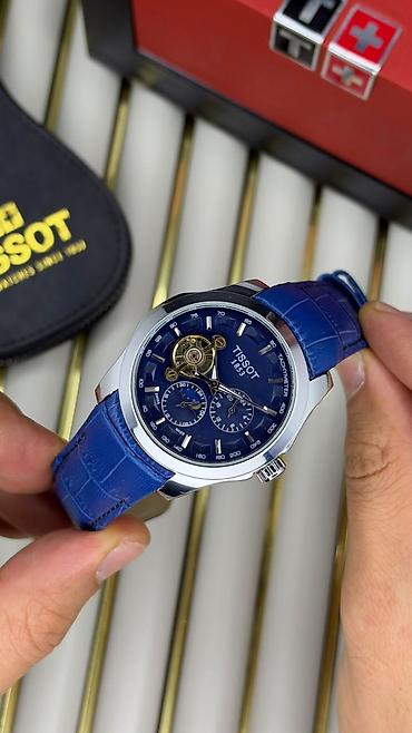 dekor saatler: Yeni, Qol saatı, Tissot, rəng - Mavi — 6