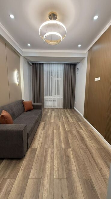 2комната квартира берилет: 1 бөлмө, 40 кв. м, Элитка, 2 кабат, Дизайнердик ремонт