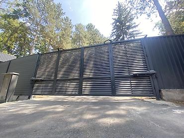 Откатные ворота: Откатные ворота из сэндвич‑панелей с автоматикой - Полотно — 29