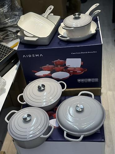 Набор чугунной посуды AIDEMA — Cast Iron Dutch Oven Set. Состав и at lalafo.kg Набор чугунной посуды AIDEMA — Cast Iron Dutch Oven Set. Состав и