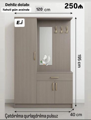 Çarpayılar: Yeni, Açılan, Düz dolab, Qarderob, paltar dolabı