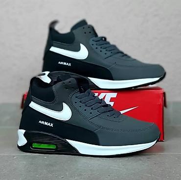air max dn srbija: Nike Air Max patike – tamnosiva/ crna kombinacija sa belim Swoosh — 1