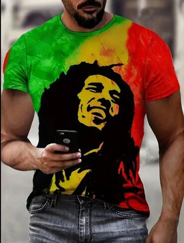 merino majica: Majica 3D Ragga Bob Marley Velicine S, M, L, XL Stanje novo Ekstra