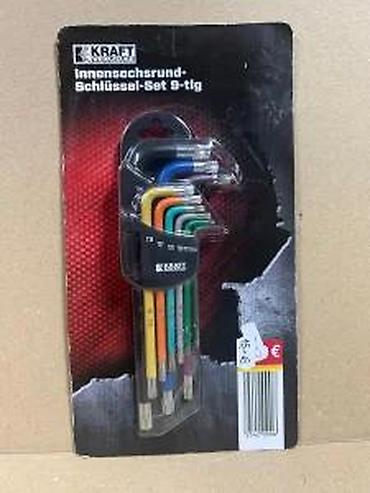 testera za trimer: KRAFT Werkzeuge – Set torx ključeva u obliku slova L, 9 delova - Tip — 8