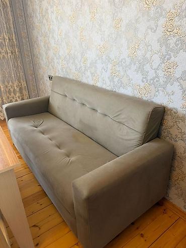 Mətbəx mebeli: Mebel və məişət texnikası paketi - Divan: Sadə xəttli, yumşaq süet — 1