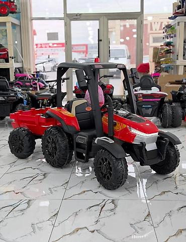 Детские электрокары: Uşaq üçün elektrikli traktor – qoşqulu model - Güclü elektrik — 1