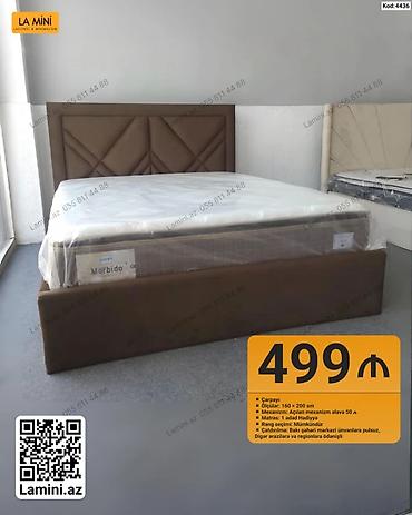 Ev və bağ: Çarpayı – Kod: 4436 - Ölçü: 160 × 200 sm - Başlıqla birlikdə müasir — 1