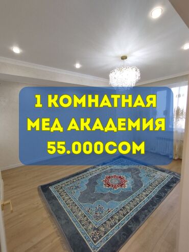 1 комнатная квартира в месяц: 1 комната, Агентство недвижимости, Без подселения, С мебелью частично