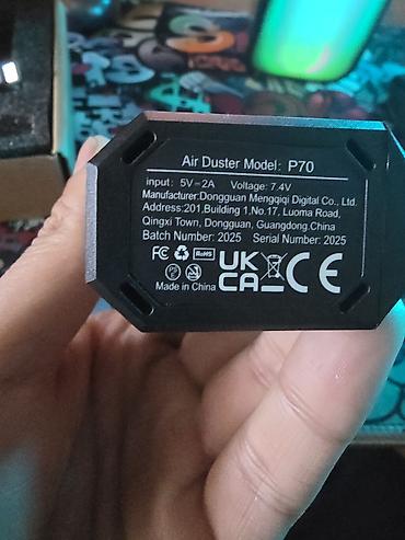 сжатый воздух: Мощный электрический воздуходув Air Duster P70 вес 160 грамм батарея — 6