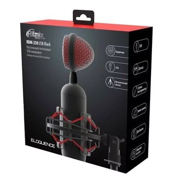 стойка микрофона: Микрофон Ritmix RDM-230 оснащен всем необходимым для формирования