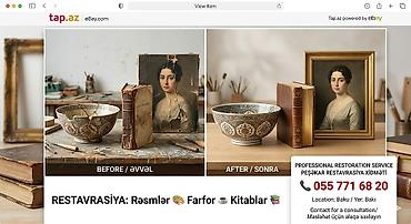 tablo resm: RESTAVRASİYA
🎨 Rəsmlər ☕ Farfor 📚 Kitablar — 1