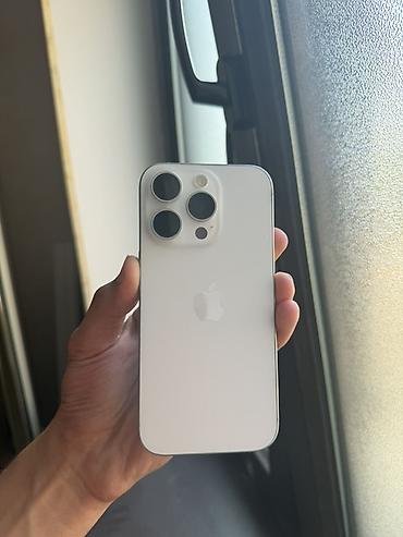 i̇phone barter: IPhone 16 Pro, 128 GB, White Titanium, Zəmanət, Simsiz şarj, Face ID — 1