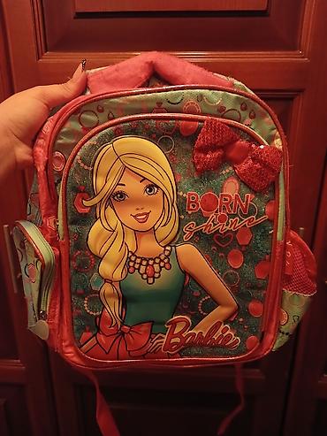 məktəbli çantalar: Barbie temalı uşaqlar üçün məktəb çantası - Ön hissədə “Born to — 1