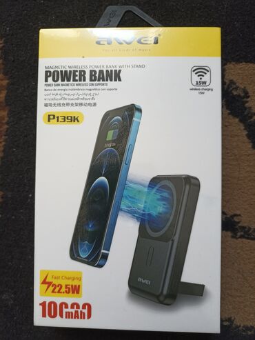 Внешние аккумуляторы: Магнитный беспроводной power bank Awei P139K с подставкой. Основные