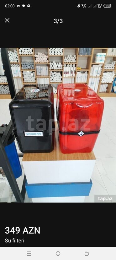 Su filtrləri: Puretech su filtrləri üçün kartriclər dəsti. Dəstdə 3 önləyici filtr — 20