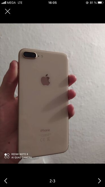 швея машины: IPhone 8 Plus, Колдонулган, 64 ГБ, Natural Titanium, Каптама, 83 %