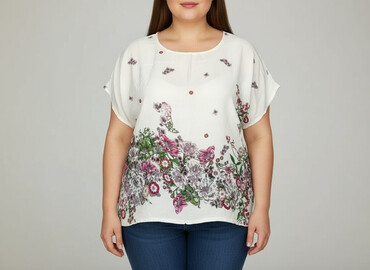 bluzki z dekoltem v plus size: Жіноча блуза, розмір 4XL