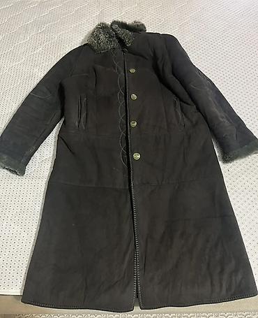 Plaşlar: Qadın üçün uzun qış plaşı - Rəng: tünd qəhvəyi/şokolad - Material — 1