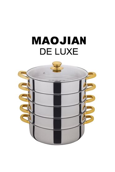 чан шоргуч: 🎉 Новинка! Мантышницы MAOJIAN DE LUXE — 4 секции 🎉 Идеальный выбор для