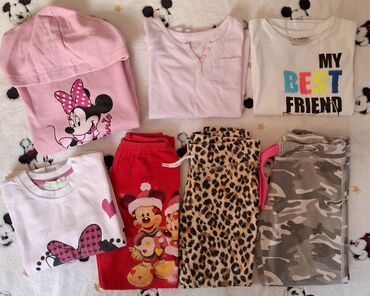 crvene ravne sandale: Bundle: Leggings, T-shirts, Tracksuits, For girls, age: 5-6 years