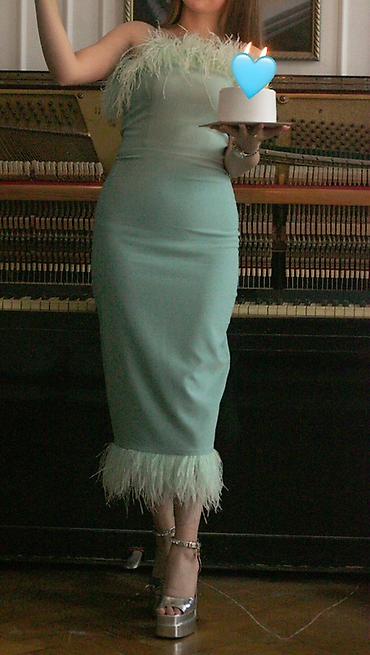 Женская одежда: Zərif tünd-mint rəngli ziyafət donu Əla vəziyyətdədir✅ - Model — 1