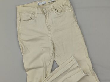 brązowe spodnie woskowane stradivarius: Bershka, Jeansy damskie, rozmiar S