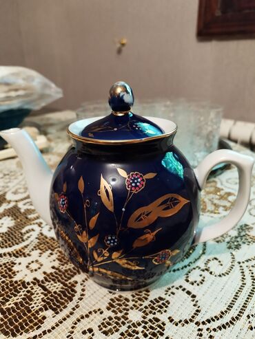 Чайники и кофейники: Цвет - Синий, Заварочный чайник