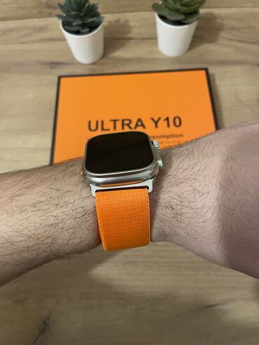 Ručni satovi: Ultra Y10, Ekran 49mm Pametan sat kvadratnog obliku koji izgleda