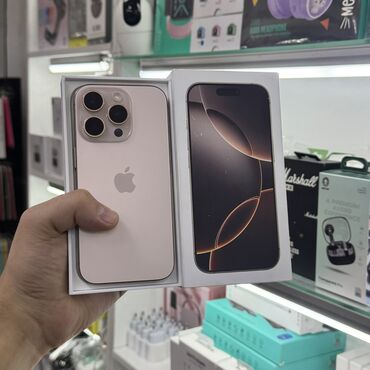 Apple iPhone: IPhone 16 Pro, Б/у, 256 ГБ, Desert Titanium, Коробка, 93 % — 1