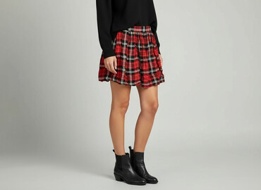 spódniczka czerwone w grochy: Top Secret, Women`s skirt, size L