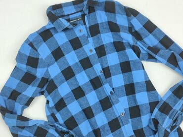 topy z bufiastymi rekawami: Shirt 16 years, condition - Good, pattern - Cell, color - Blue