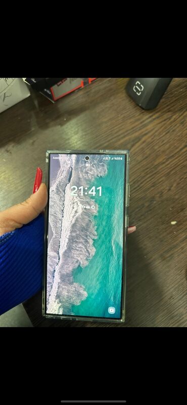 super zeng telefon ucun: Samsung Galaxy S24 Ultra, 256 GB, rəng - Boz, Zəmanət, Barmaq izi, Simsiz şarj