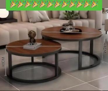 ormari po meri ikea: Set okruglih klub stolova – 2 kom - Dizajn: moderan, “nesting” set — 1