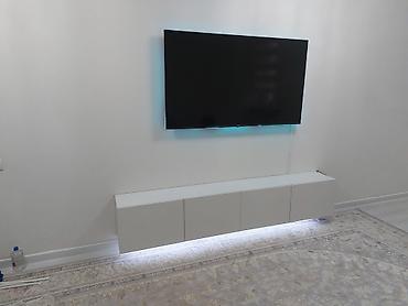 Тумбы и подставки для телевизора: Тумба и подставка для телевизора, Напольная, ЛДСП, цвет - Белый — 7